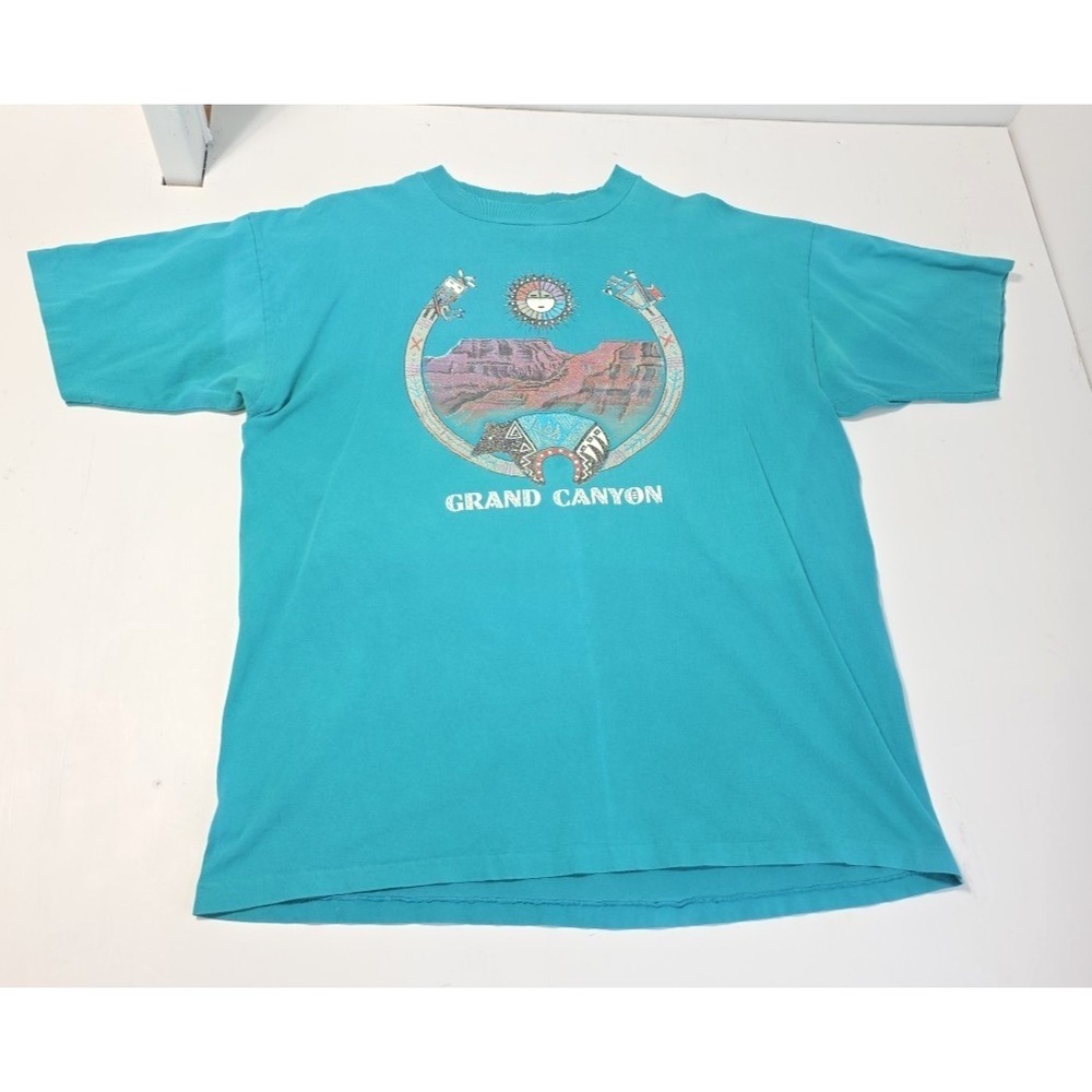 Vintage‎ 90s Grand Canyon Shirt Men's XL Southwestern Single Stitch Fred Harvey